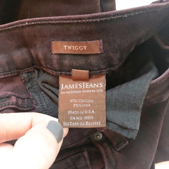James Jeans Twiggy Sienna Burgundy Skinny Size 28 - Picture 8 of 9